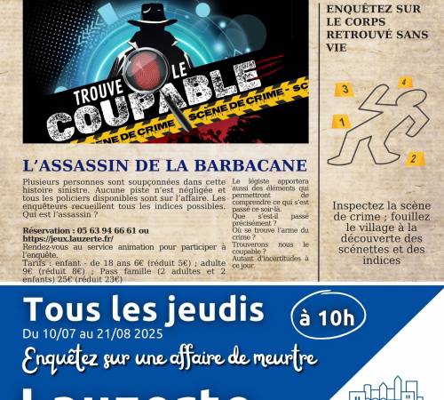 Trouve le coupable : meurtre à Lauzerte