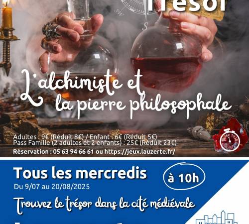 Chasse au trésor : l'alchimiste et la pierre philosophale