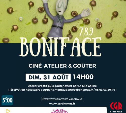 Ciné-atelier et goûter - 7,8,9 BONIFACE