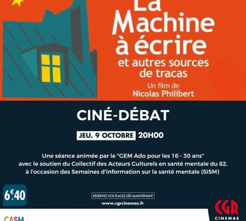 Ciné-débat - LA MACHINE À ÉCRIRE (et autres sources de tracas)