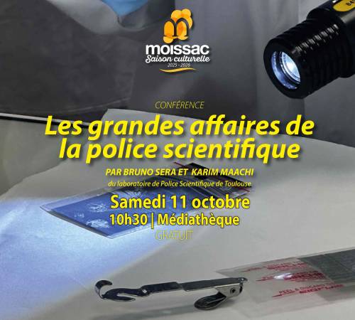 Les grandes affaires de la Police Scientifique - Conférence