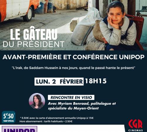 Avant-première et conférence UNIPOP - LE GÂTEAU DU PRÉSIDENT