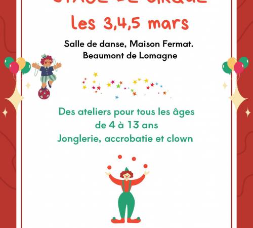 Stage de cirque 