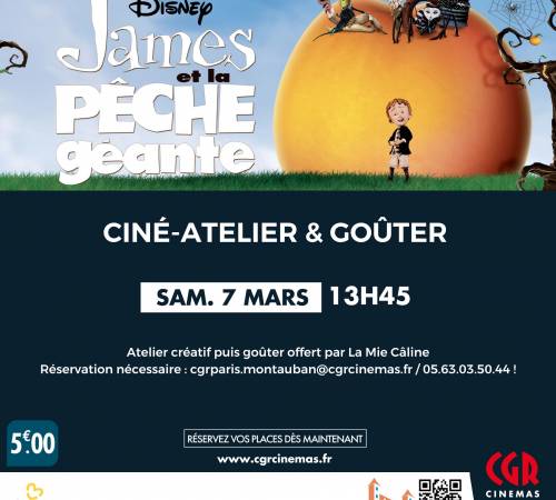 Ciné-atelier et goûter - JAMES ET LA PÊCHE GÉANTE