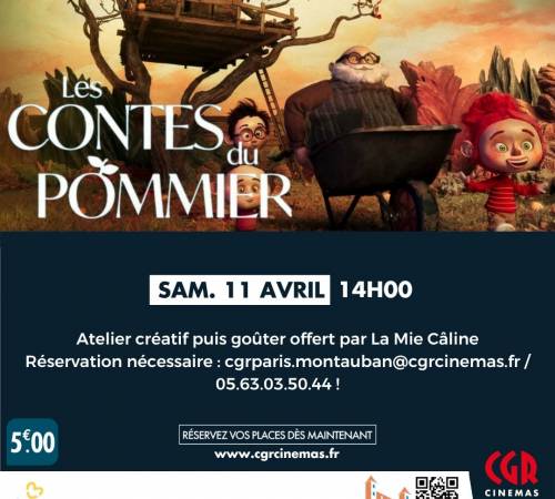 Ciné-atelier et goûter - LES CONTES DU POMMIER