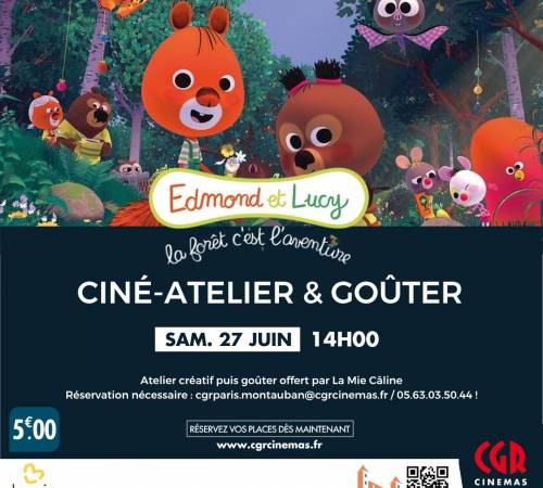 Ciné-atelier et goûter - EDMOND ET LUCY : LA FORÊT C'EST L'AVENTURE